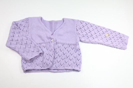 Knitted cardigan from Hemstickat - Size 116/122 - Purple