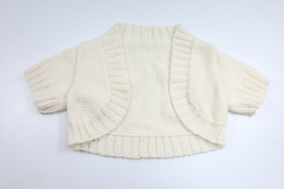 Knitted cardigan from Hemstickat - Size 98/104 - Off-white