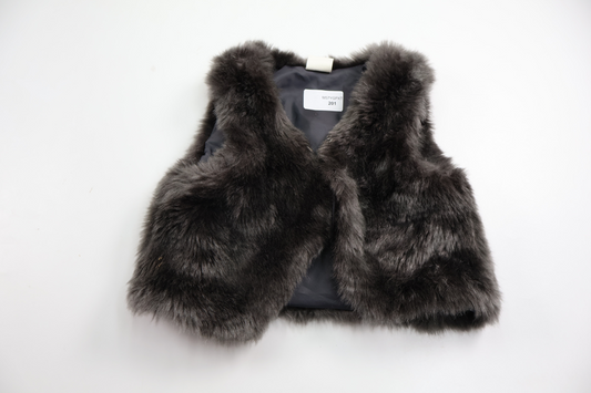 Väst i fuskpäls från H&M - Storlek 80 - Grå