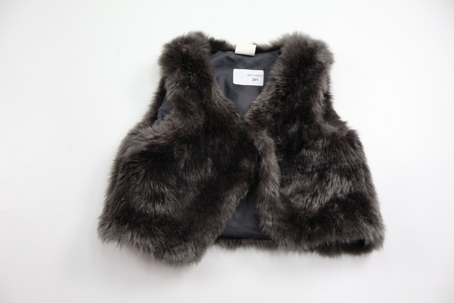 Väst i fuskpäls från H&M - Storlek 80 - Grå