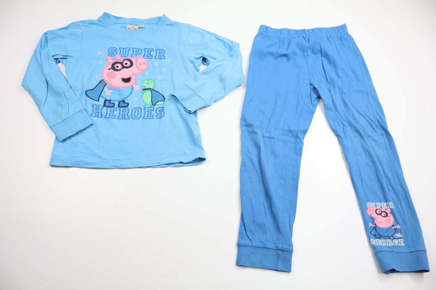Pyjamas med George från Peppa Pig - Storlek 110/116 - Blå