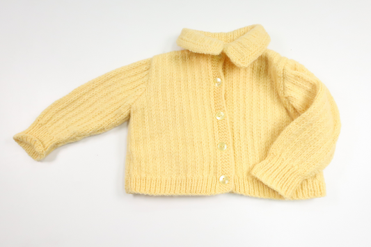 Knitted cardigan from Hemstickat - Size 62 - Yellow
