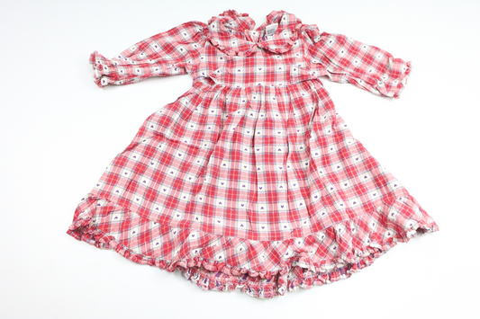 Checked dress from Cellbes - Size 74/80 - Red