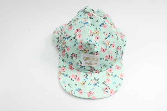 Floral cap from H&M - Size 110/128 - Blue