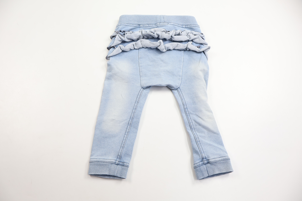 Byxor med volang från Lindex - Storlek 74 - Denim