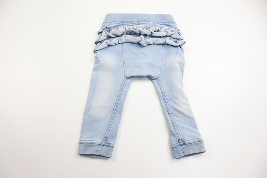 Byxor med volang från Lindex - Storlek 74 - Denim