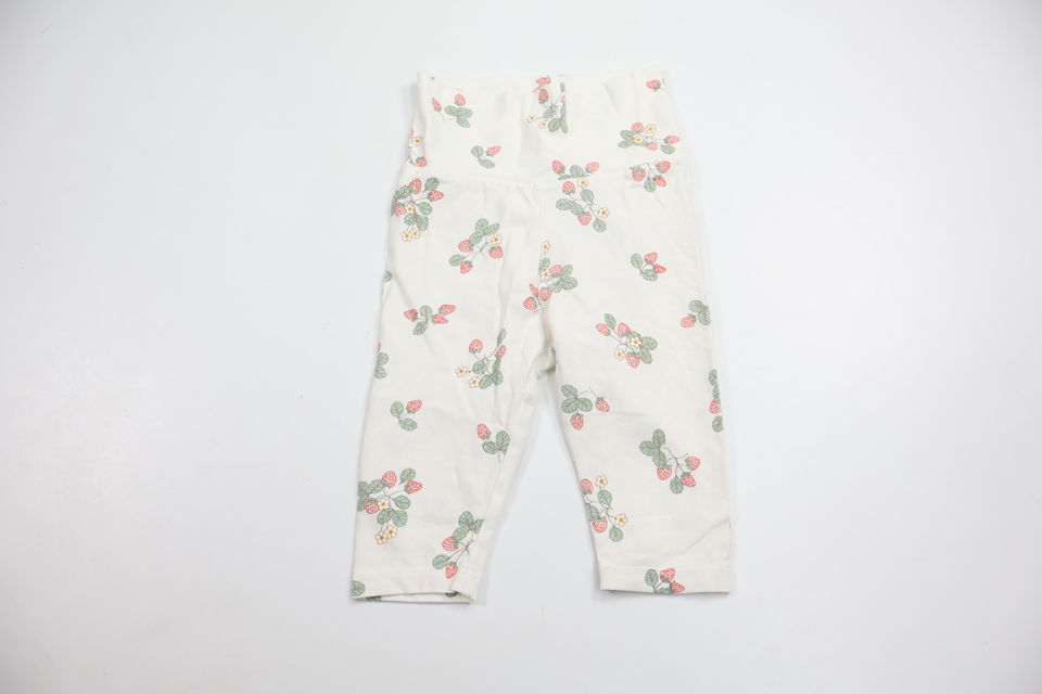 Byxor med jordgubbar från Lindex - Storlek 62 - Vit