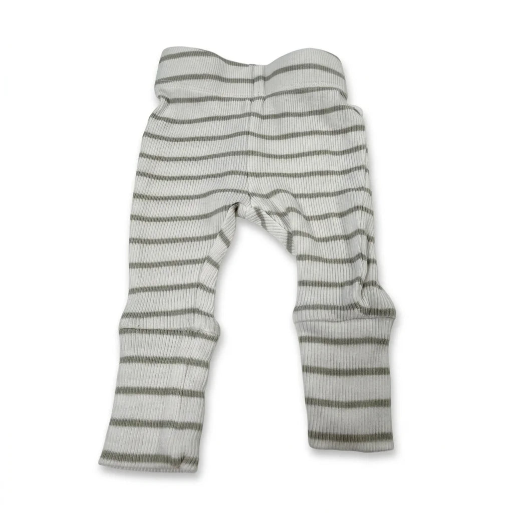 Randiga leggings - Vit