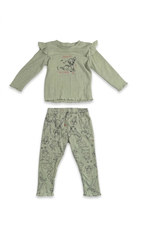 Bambi set från Disney at PRIMARK - Storlek 92 - Grön