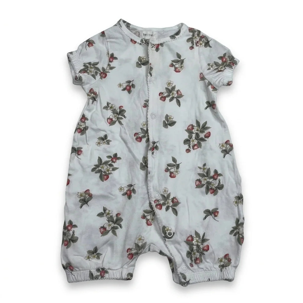 Blommig jumpsuit från Newbie - Storlek 68 - Vit