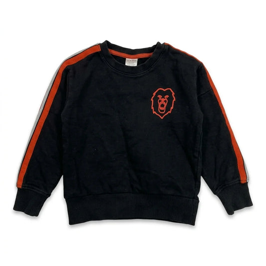 Randig sweatshirt från Lindex - Storlek 92 - Svart