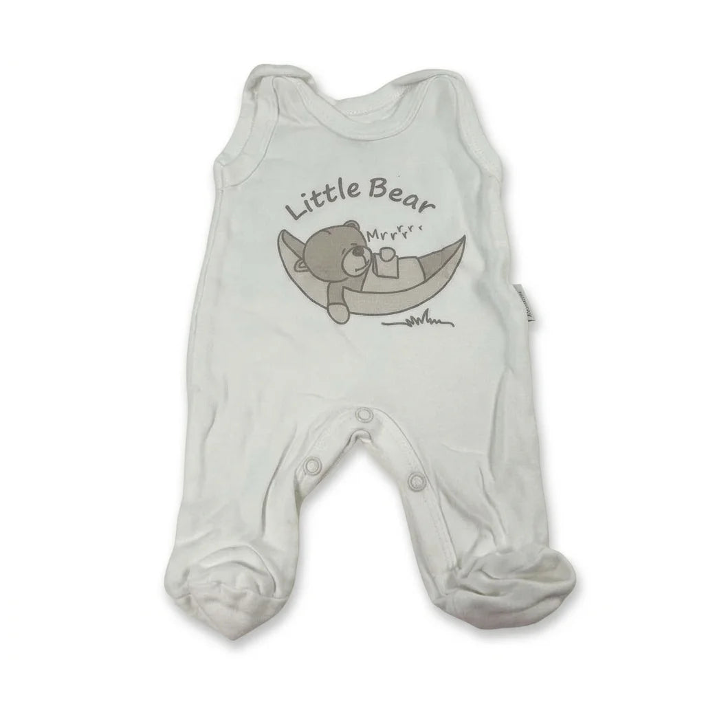 Mönstrad onesie från Momotti - Storlek 50 - Vit