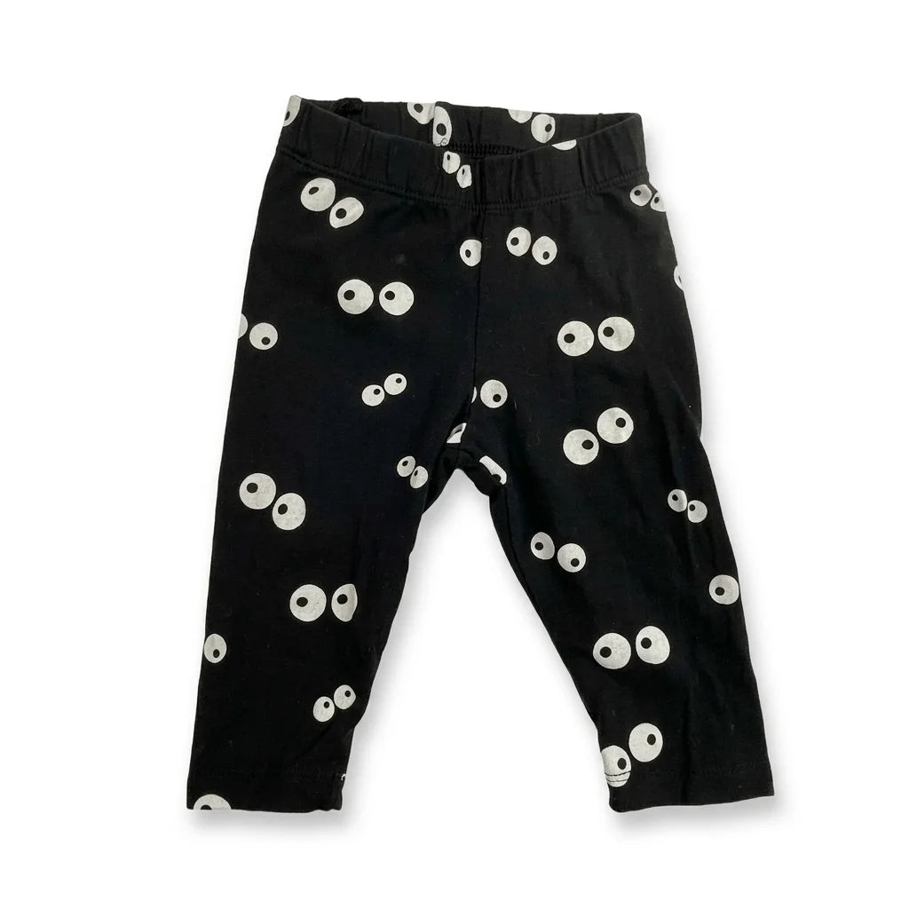 Mönstrade leggings från Lindex - Storlek 62 - Svart