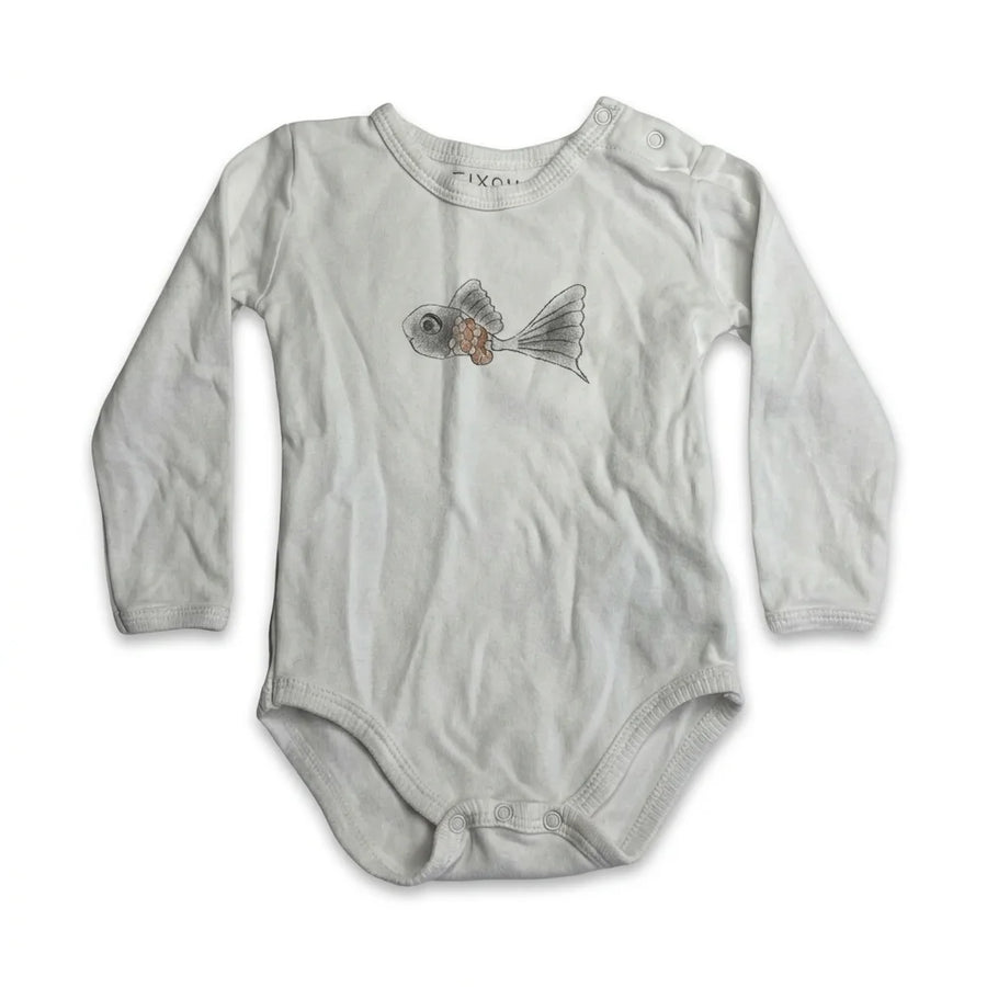 Patterned bodysuit from Fixoni - Size 62 - White