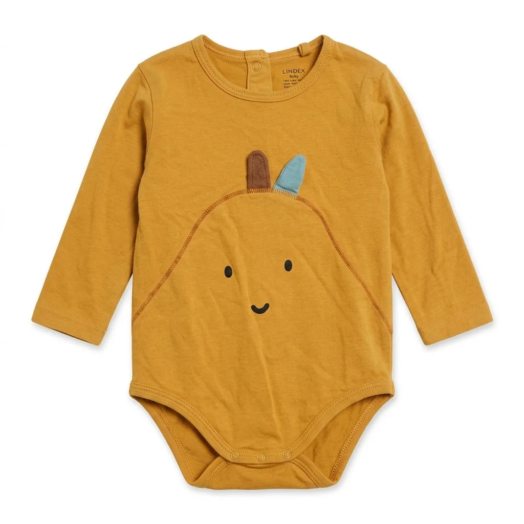 Mönstrad body från Lindex - Storlek 62 - Orange