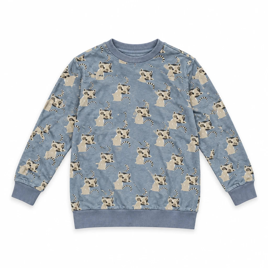 Djurmönstrad sweatshirt från Denim Day - Storlek 128 - Blå