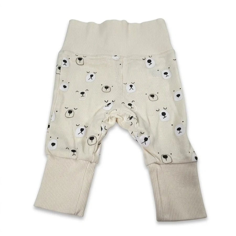 Djurmönstrade leggings - Benvit