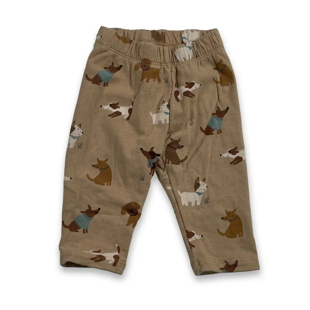 Djurmönstrade leggings från Lindex - Storlek 62/68 - Beige