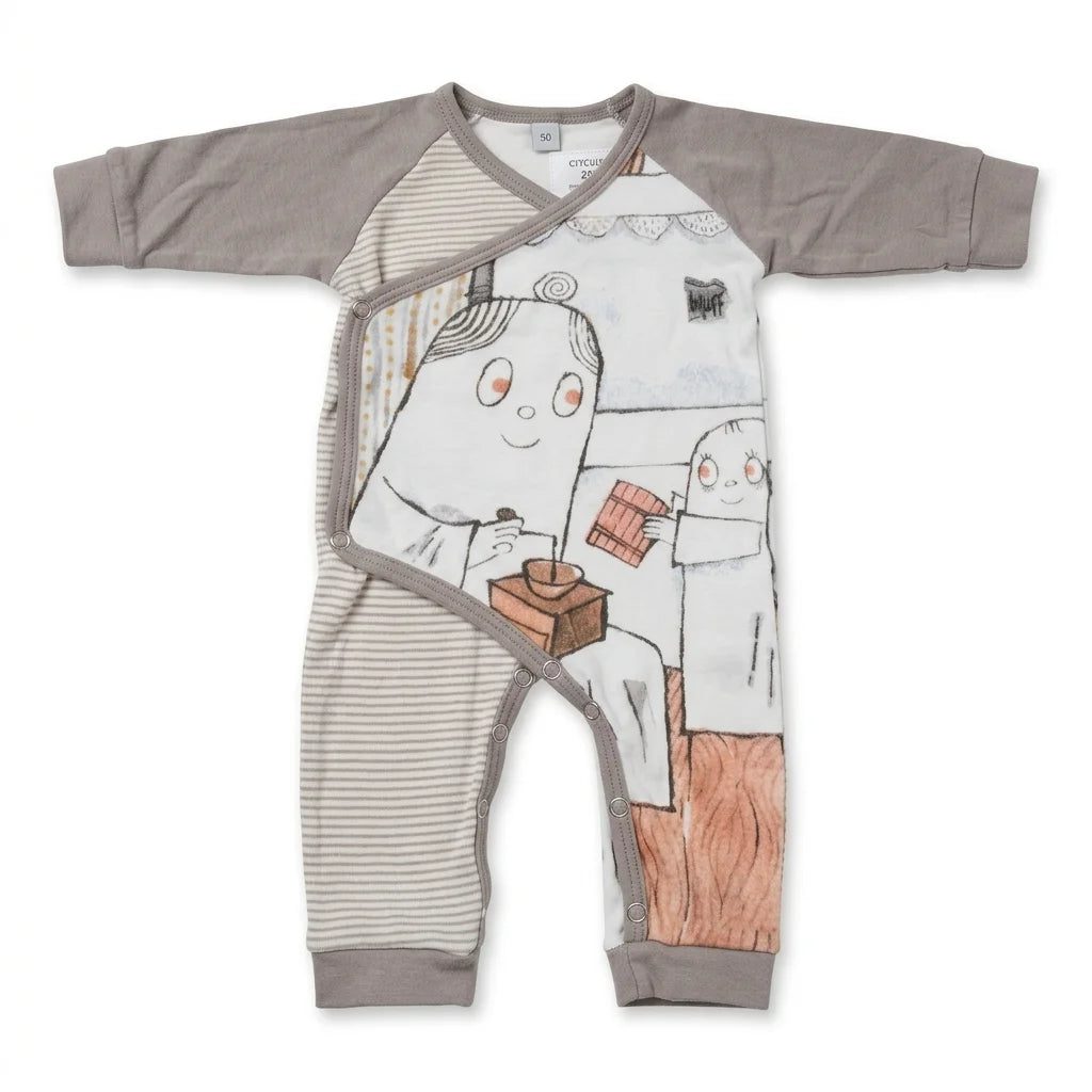 Mönstrad pyjamas från Laban - Storlek 56 - Beige