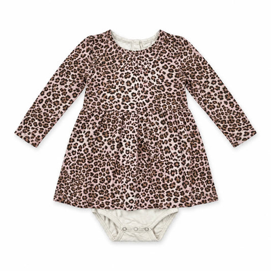Leopardmönstrad bodysuit från Kappahl - Storlek 80 - Rosa