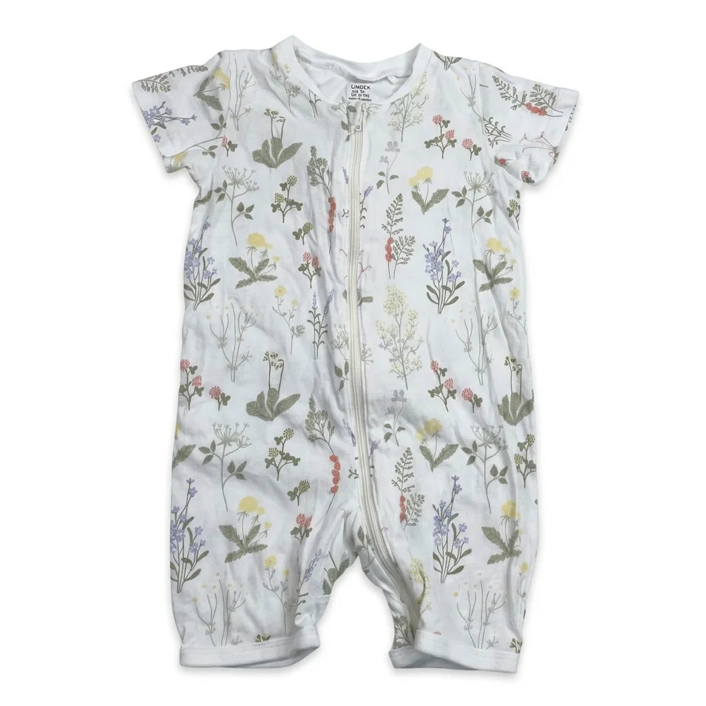 Blommig Pyjamas från Lindex - Storlek 74 - Vit