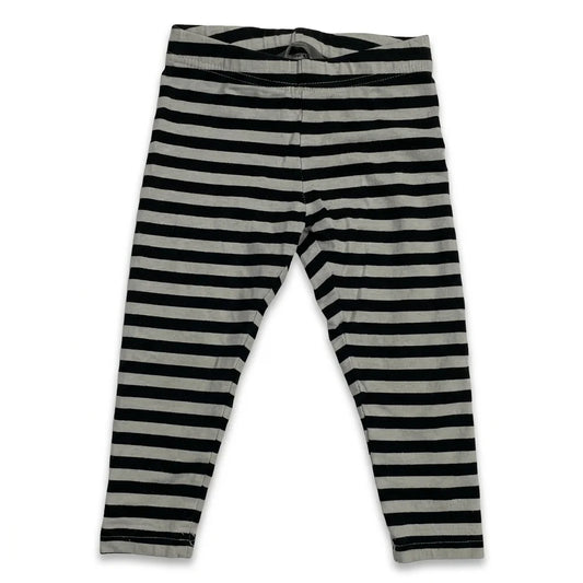 Randiga leggings från Lindex - Storlek 92 - Vit