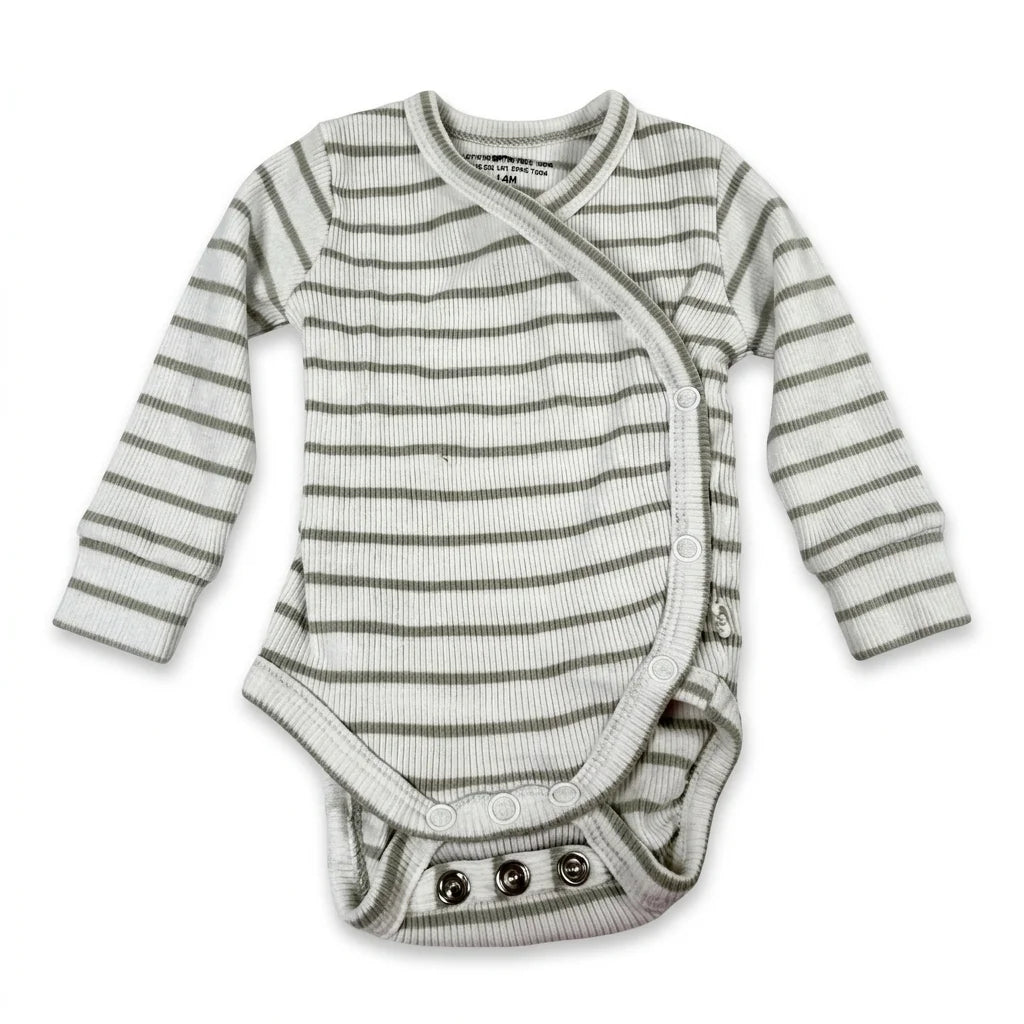 Randig body från Tiny One - Storlek 44 - Vit