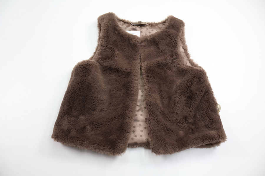 Faux fur cardigan from PompdeLux - Size 110/116 - Brown